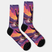 Bright Socks RANDOPIX Skateboard Cat 0039510 Socken (Rechts)