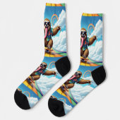 Bright Socks RANDOPIX Skateboard Sloth 0039512 Socken (Linkes Detail)