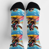 Bright Socks RANDOPIX Skateboard Sloth 0039512 Socken (Oben)