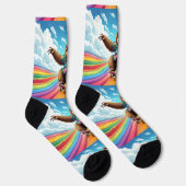 Bright Socks RANDOPIX Skateboard Sloth 0039512 Socken (Rechts)
