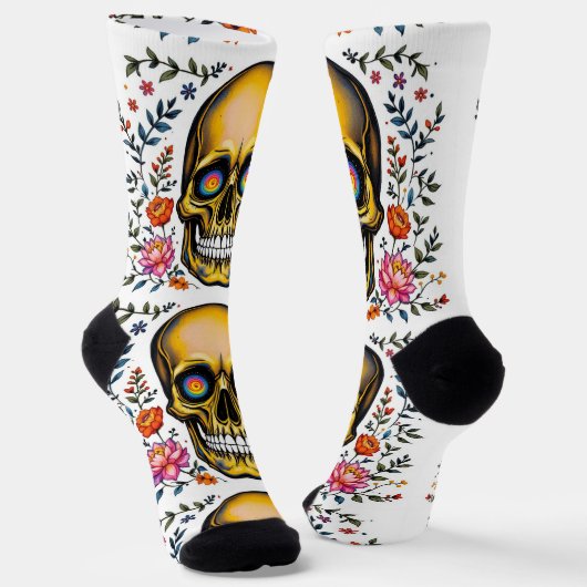 Bright Socks Skull Pics 0037639 Socken (Gewinkelt)