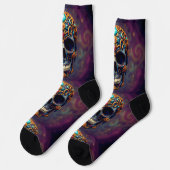 Bright Socks Skull Pics 0037644 Socken (Linkes Detail)