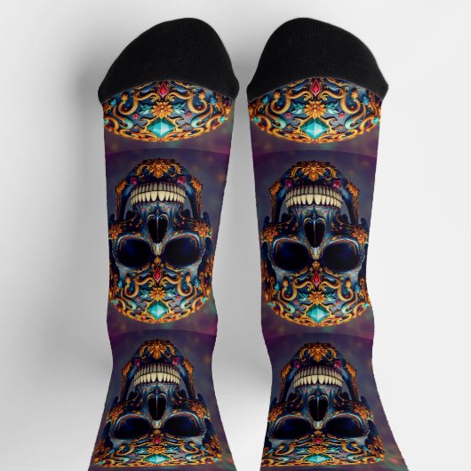 Bright Socks Skull Pics 0037644 Socken (Oben)