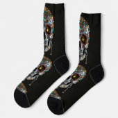 Bright Socks Skull Pics 0037645 Socken (Linkes Detail)