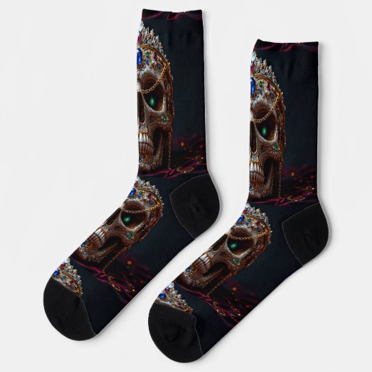 Bright Socks Skull Pics 0037650 Socken (Linkes Detail)