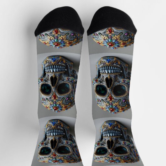 Bright Socks Skull Pics 0037655 Socken (Oben)