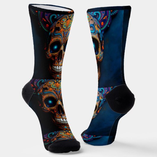 Bright Socks Skull Pics 0037658 Socken (Gewinkelt)