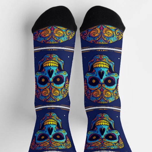 Bright Socks Skull Pics 0037659 Socken (Oben)