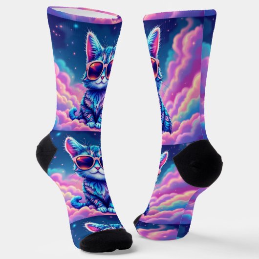 Bright Socks UNISEX Cool Cat 0040756 Socken (Gewinkelt)