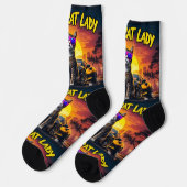 Bright Socks UNISEX Crazy Cat Lady 0040757 Socken (Linkes Detail)