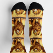 Bright Socks UNISEX Crowned Dragon Lion 0040754 Socken (Oben)