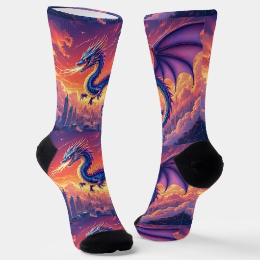 Bright Socks UNISEX Dragon Fire 0040759 Socken (Gewinkelt)