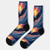Bright Socks UNISEX Sun Eagle 0040751 Socken (Linkes Detail)
