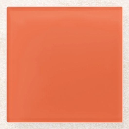 Bright Solid Orange Background Glasuntersetzer (Vorderseite)