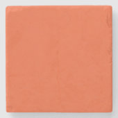 Bright Solid Orange Background Steinuntersetzer (Vorderseite)