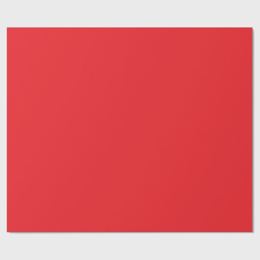 Bright Solid Red Wrapping Paper Roll Geschenkpapier (Flach)