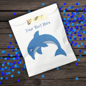 Bright Sparkle Blue Jumping Dolphin Birthday Geschenktütchen