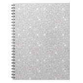 Bright Sparkle White Silver Farbe Frohe Weihnachte Notizblock (Vorderseite)