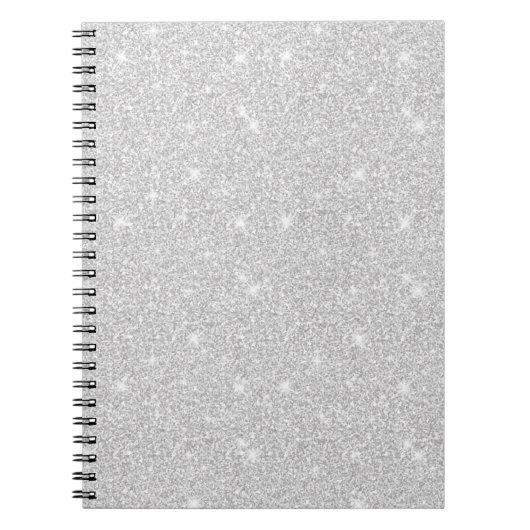 Bright Sparkle White Silver Farbe Frohe Weihnachte Notizblock (Vorderseite)