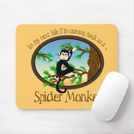 Bright_Spider_Monkey Mousepad (Mit Mouse)