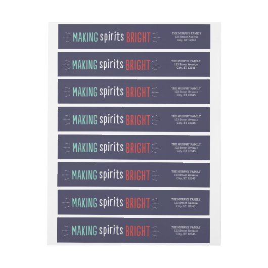 Bright Spirits Wraparound Address Label (Bogen)
