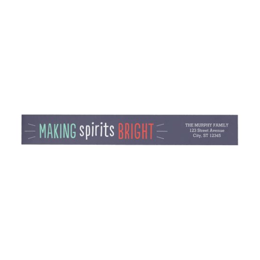 Bright Spirits Wraparound Address Label (Person)