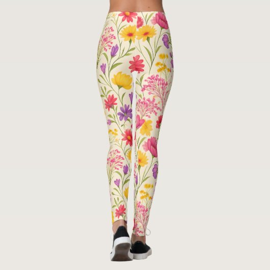 Bright Spring Botanical Design Leggings (Rückseite)