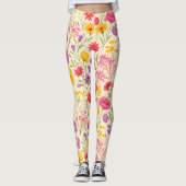 Bright Spring Botanical Design Leggings (Vorderseite)