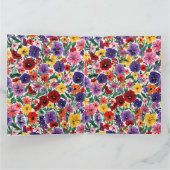 Bright Spring Pansies Floral Garden Pattern Karte (Innenseite)