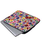Bright Spring Pansies Floral Garden Pattern Laptopschutzhülle (Vorne Knopf)