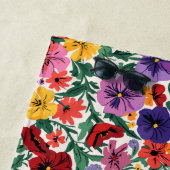 Bright Spring Pansies Floral Garden Pattern Strandtuch (Beispiel)
