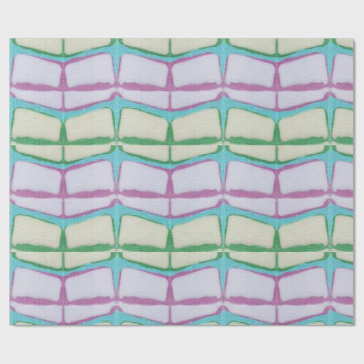 Bright Springtime Chevron Shibori  Geschenkpapier (Flach)