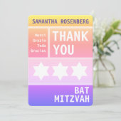 Bright Star von David Bat Mitzvah Vielen Dank Dankeskarte (Stehend Vorderseite)
