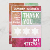 Bright Star von David Bat Mitzvah Vielen Dank Dankeskarte (Vorne/Hinten)
