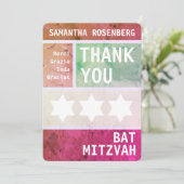 Bright Star von David Bat Mitzvah Vielen Dank Dankeskarte (Stehend Vorderseite)