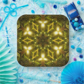 Bright Star Weihnachten Golden Mandala Kaleidoscop Pappteller (Party)