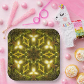 Bright Star Weihnachten Golden Mandala Kaleidoscop Pappteller (Party)