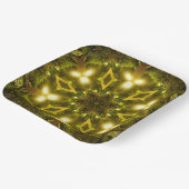 Bright Star Weihnachten Golden Mandala Kaleidoscop Pappteller (Gewinkelt)