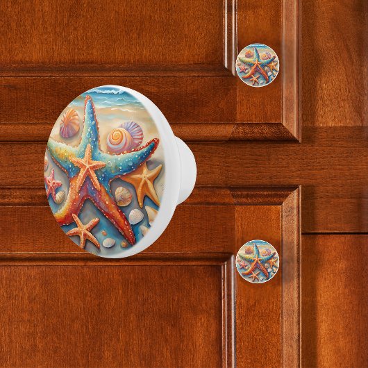 Bright Starfish Keramikknauf