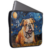 BRIGHT STARRY NACHT MIT BULLDOG HUND LAPTOPSCHUTZHÜLLE (Vorne Rechts)