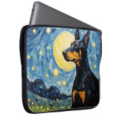 BRIGHT STARRY NIGHT MIT DOBERMAN PINSCHER DOG LAPTOPSCHUTZHÜLLE (Vorne Rechts)