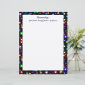 Bright Stars Fireworks Rainbow Colors Personalisie (Stehend Vorderseite)