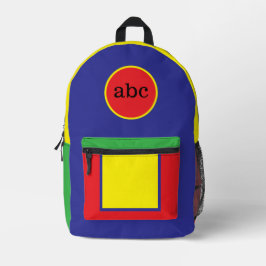 "Bright Start" Primary School Bag/Custom Monogram Bedruckter Rucksack