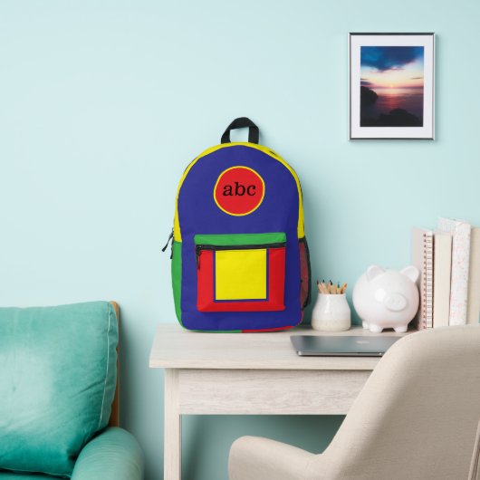 "Bright Start" Primary School Bag/Custom Monogram Bedruckter Rucksack (InSitu)