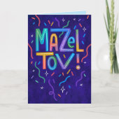 Bright Streamers Mazel Tov Glückwunsch Karte (Vorderseite)