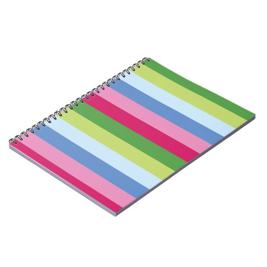 Bright Stripe Spiral Notebook Notizblock (Linke Seite)