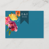 Bright Summer bunt Blumenzwiebelkarten Website Visitenkarte (Rückseite)