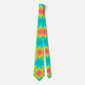 Bright Summer Colors Geometric Muster Krawatte (Vorderseite)