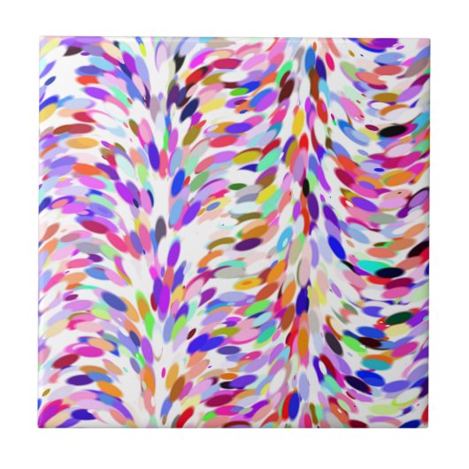 Bright Summer Colors Paint Spritzer Pattern Fliese (Vorderseite)