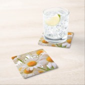 Bright Summer Daisies Flowers Rechteckiger Pappuntersetzer (Vor Ort)